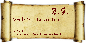 Novák Florentina névjegykártya